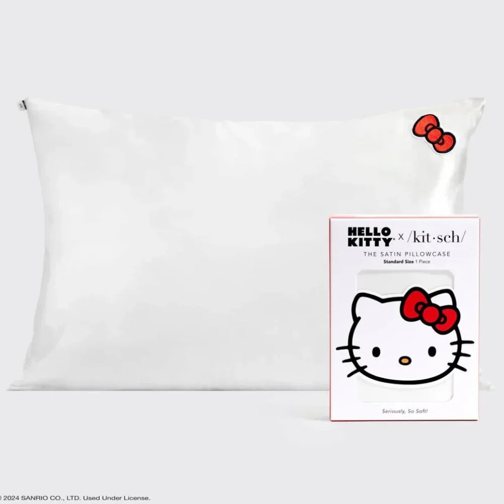 Kitsch X Hello Kitty Collab Satin Pillowcase - Picture 1 of 3